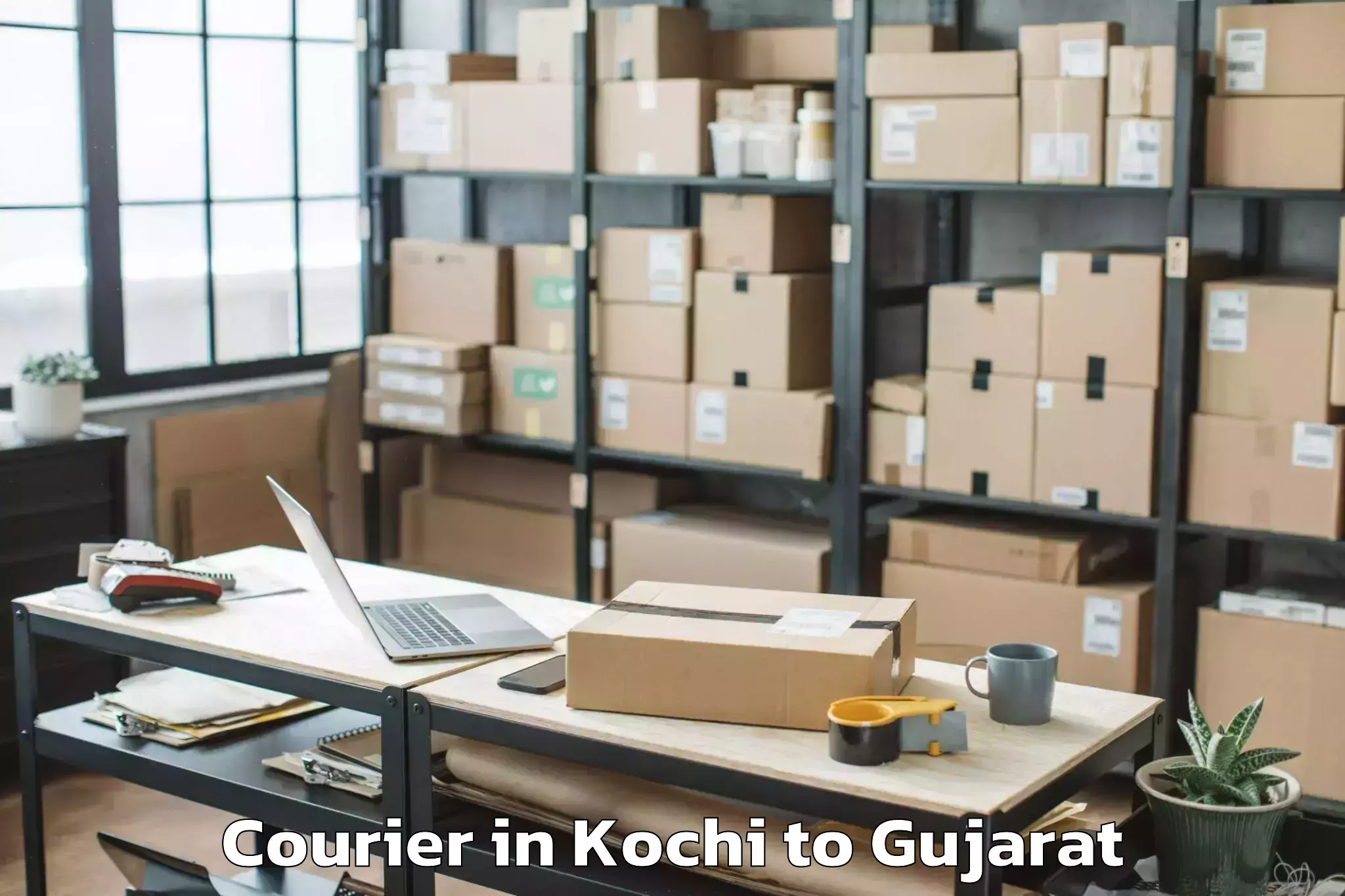 Get Kochi to Shree Somnath Sanskrit Univers Courier